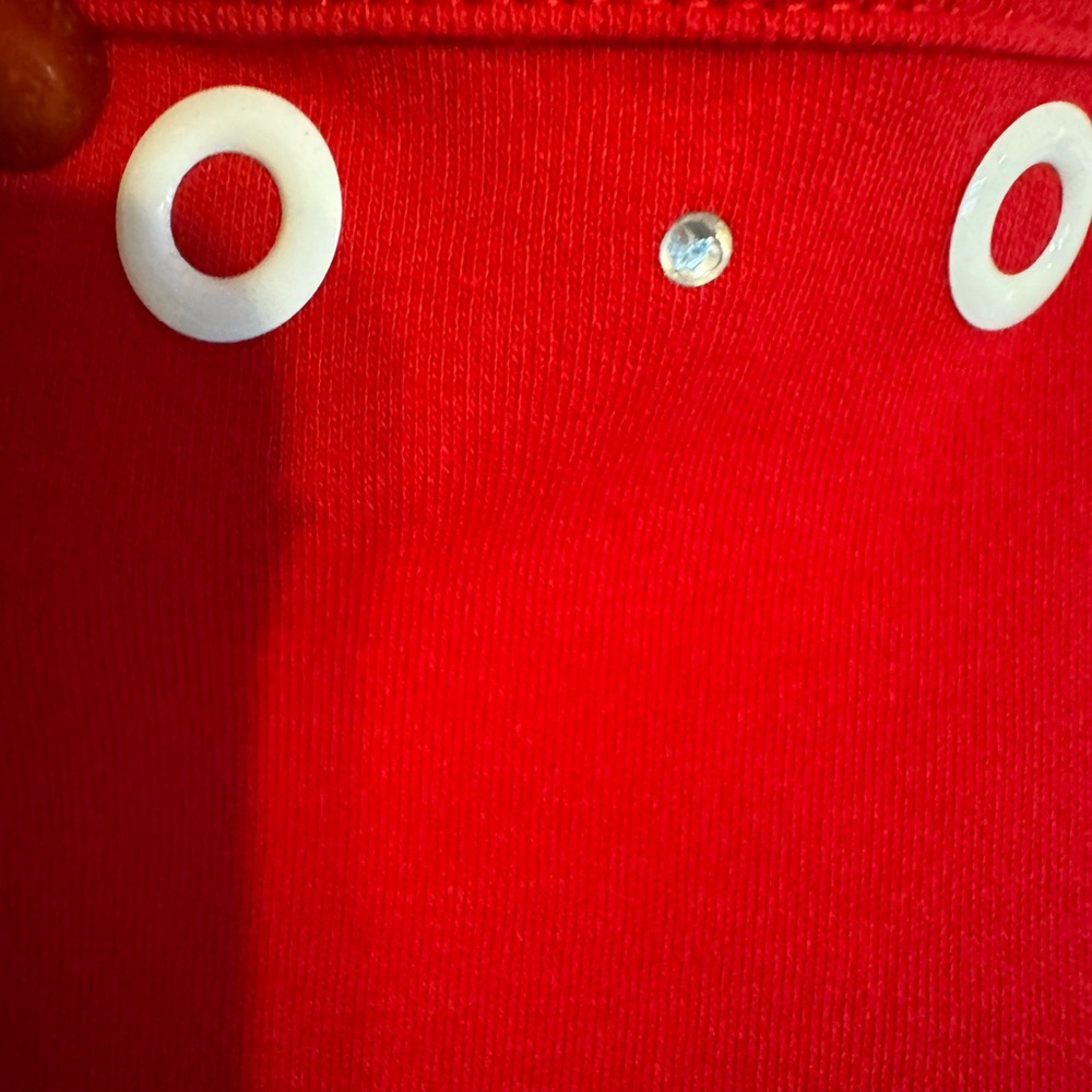 Quacker Factory Red Short Sleeve Square Neck Top   PLUS 1X     #A - Picture 3 of 7